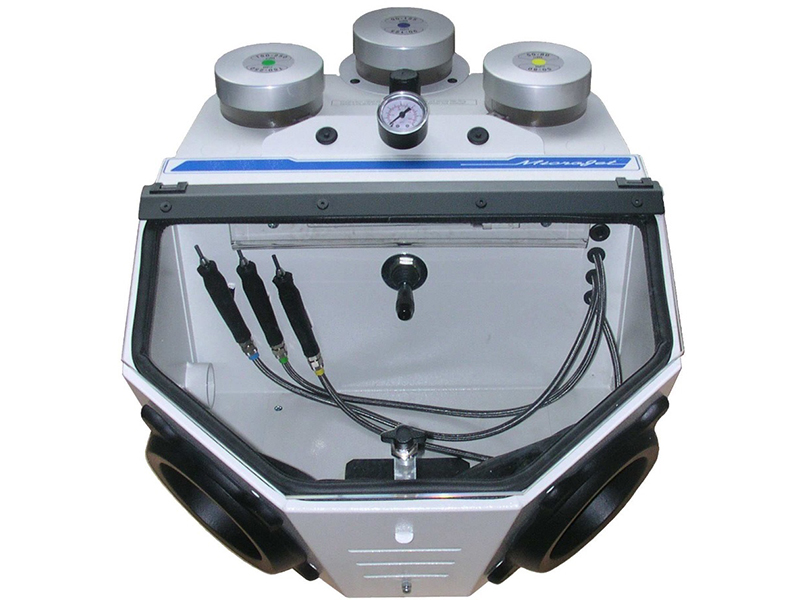 双缸体台式喷砂机